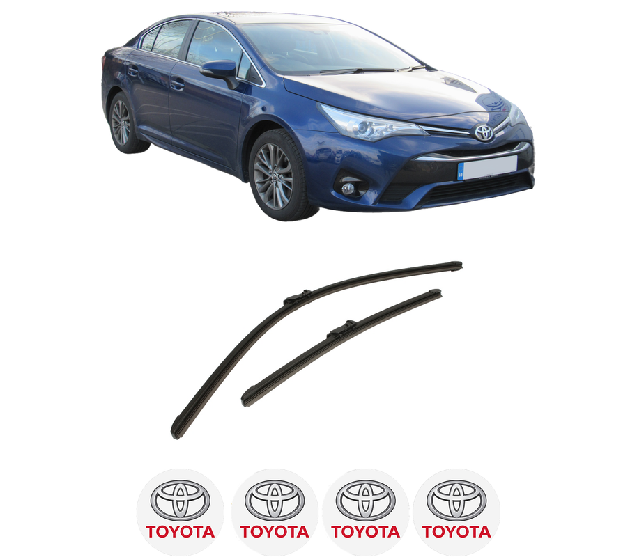 Set stergatoare auto TOYOTA AVENSIS Saloon (_T27_) din 2008-2018, pentru parbriz auto, 2 bucati, Bosch Aerotwin, din cauciuc siliconat rezistent, 4 Stickere Auto TOYOTA