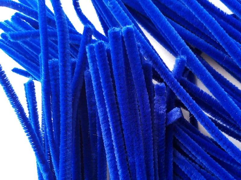 30 Limpiapipas Azul rey para flores tejido muñecos Chelines Gamuzados