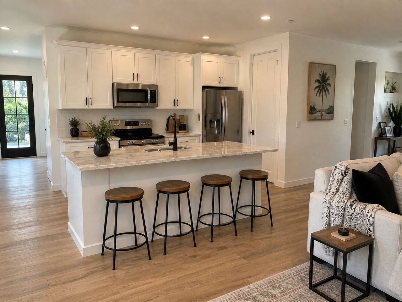 Kitchen island view