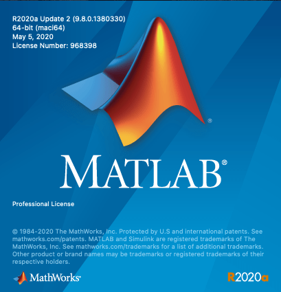 MathWorks MATLAB R2020a v9.8.0.1380330 (x64) Update 2 Only MACOSX