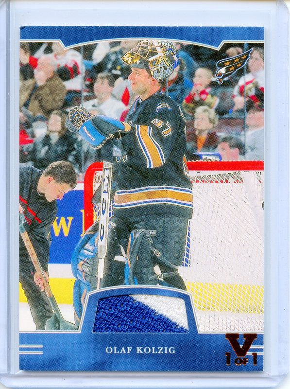 2002-03 BAP First Edition Jerseys #FE-094 [Olaf Kolzig] [Washington Capitals] [~100] [swatch=blue wh
