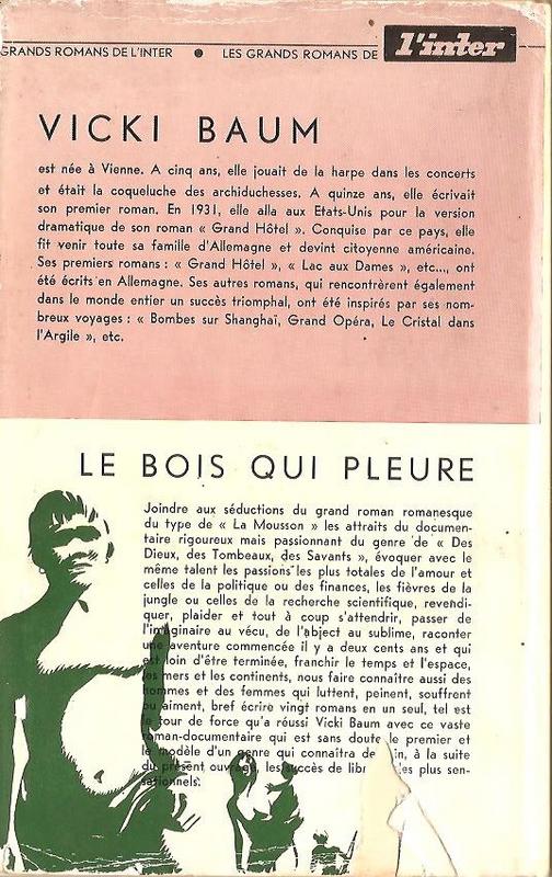 le bois qui pleure verso