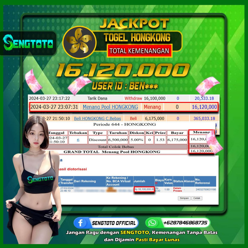BUKTI PEMBAYARAN TOGEL HONGKONG