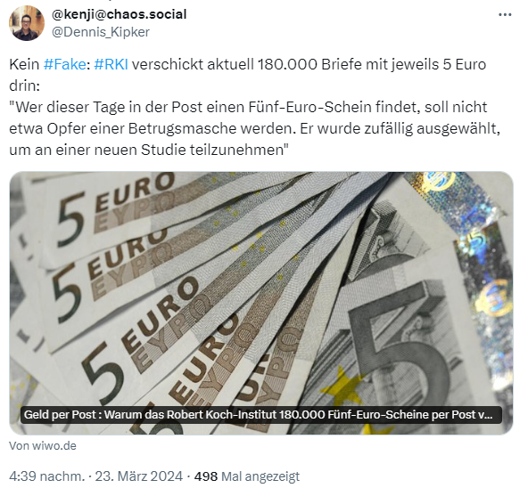 Geld vom RKI