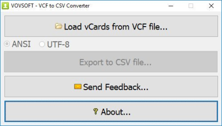 VovSoft VCF to CSV Converter 2.1