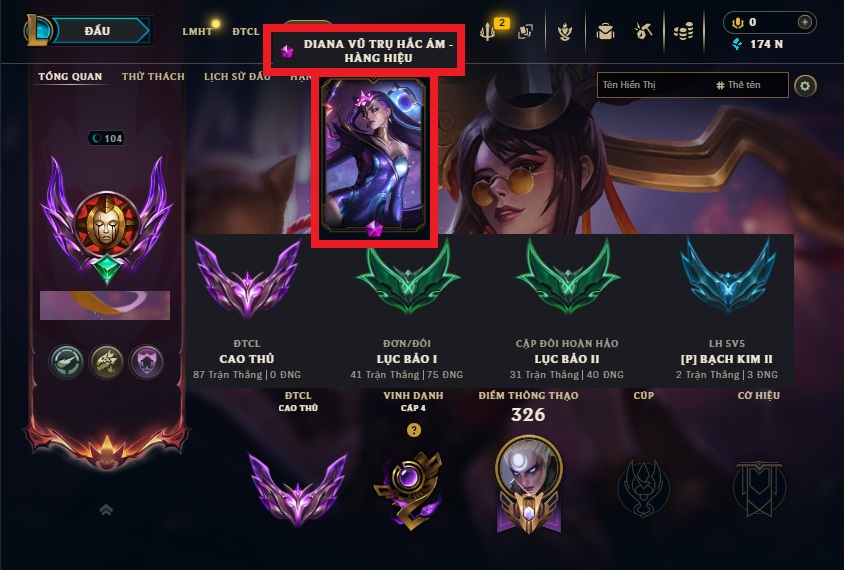 Acc LMHT # - Khung Bạch Kim