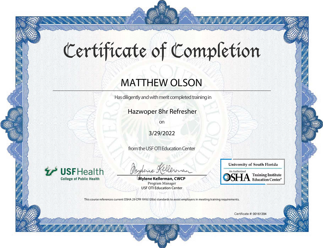 MOlson - HAZWOPER 8-hr Certificate 2022