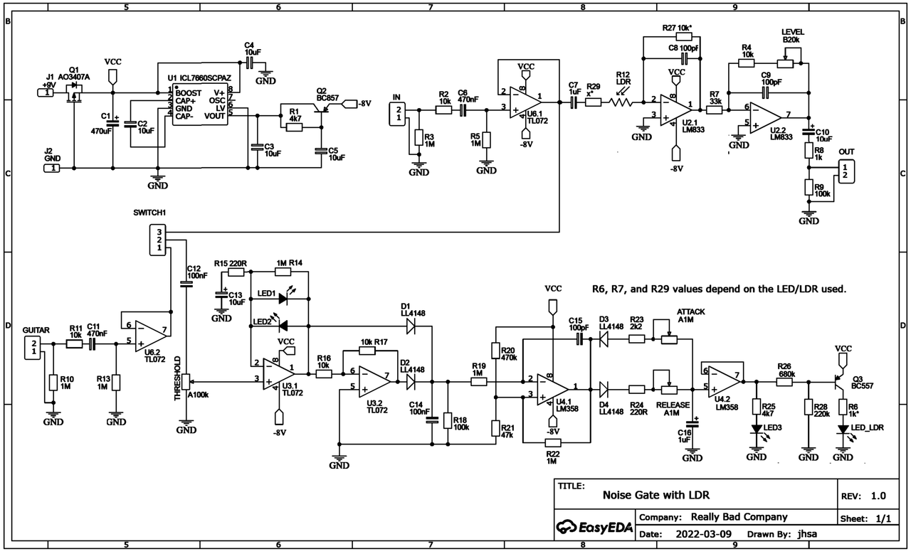 Schematic Noise Gate Comparator LDR 2022 03 14 — Postimages