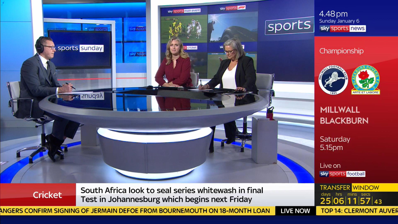 06 January - 12.00.00 - Sports Sunday. Stay in touch with the ne