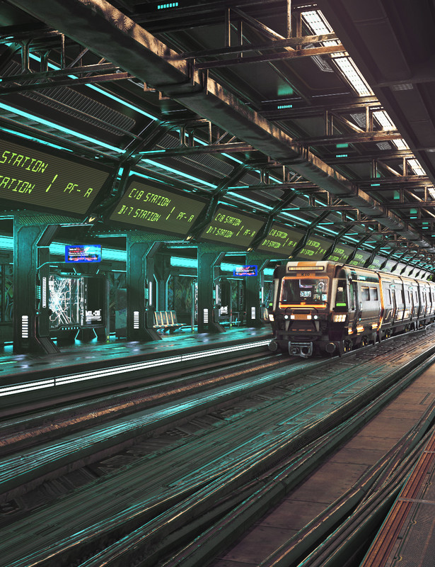 XI Cyberpunk Metro Station