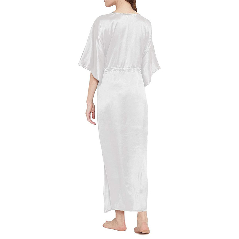 Women Satin Silk Nightdress Lingerie Sleepwear Nightgown Maxi Robe Loungewear - Picture 117 of 125