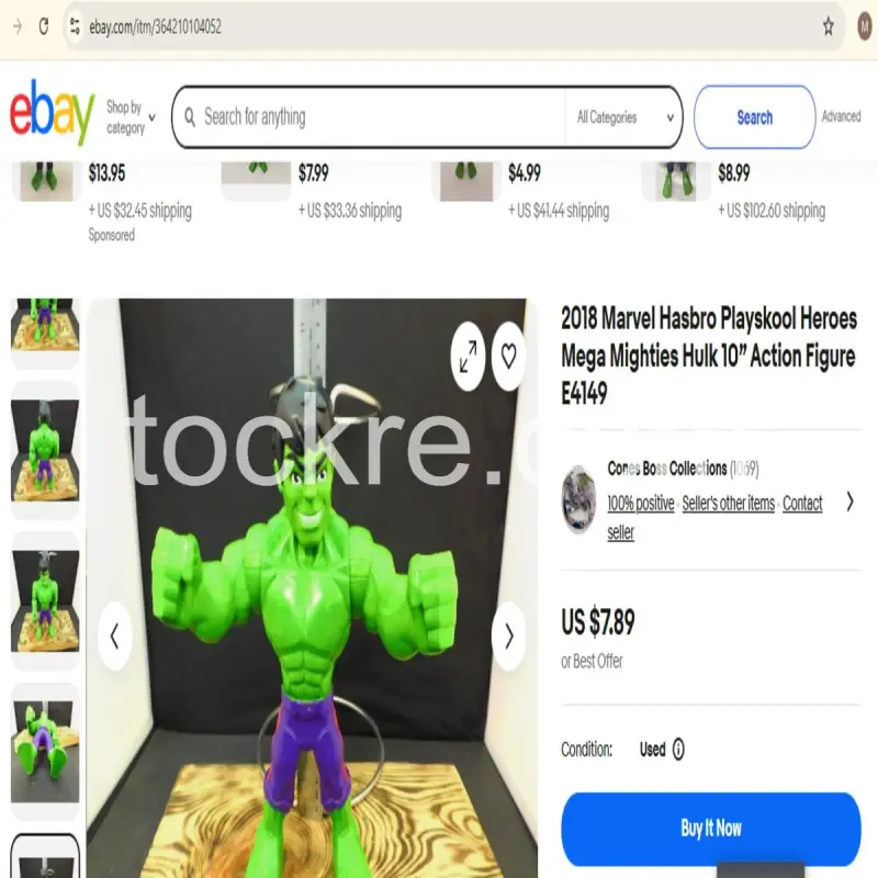 Alternative view of 2018 Marvel Hasbro Playskool Heroes Mega Mighties Hulk 10” Action Figure E4149