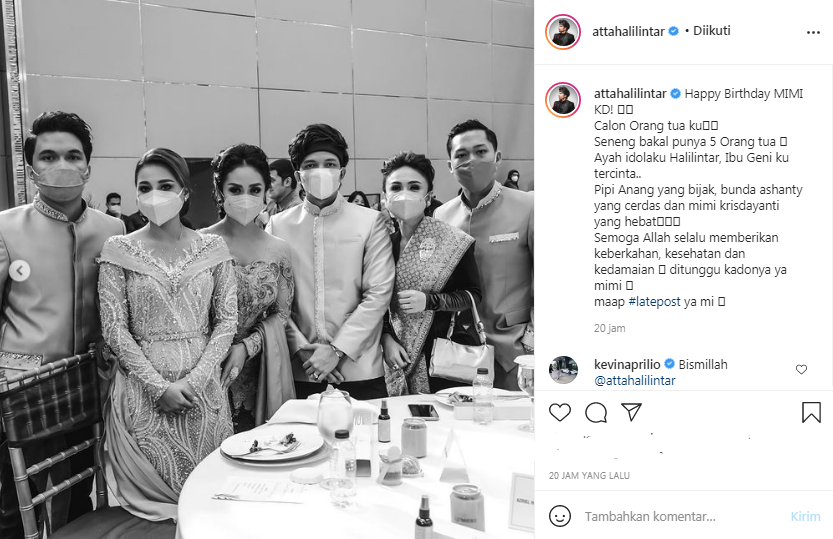 Atta Halilintar tulis ucapan selamat ulang tahun untuk Krisdayanti