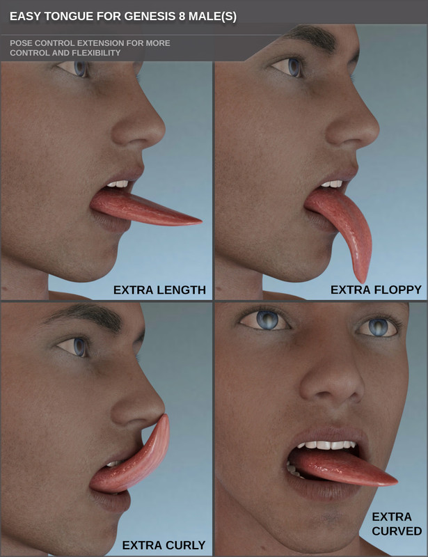 Easy Tongue for Genesis 8 Male(s) Easy Tongue for Genesis 8 Male(s)