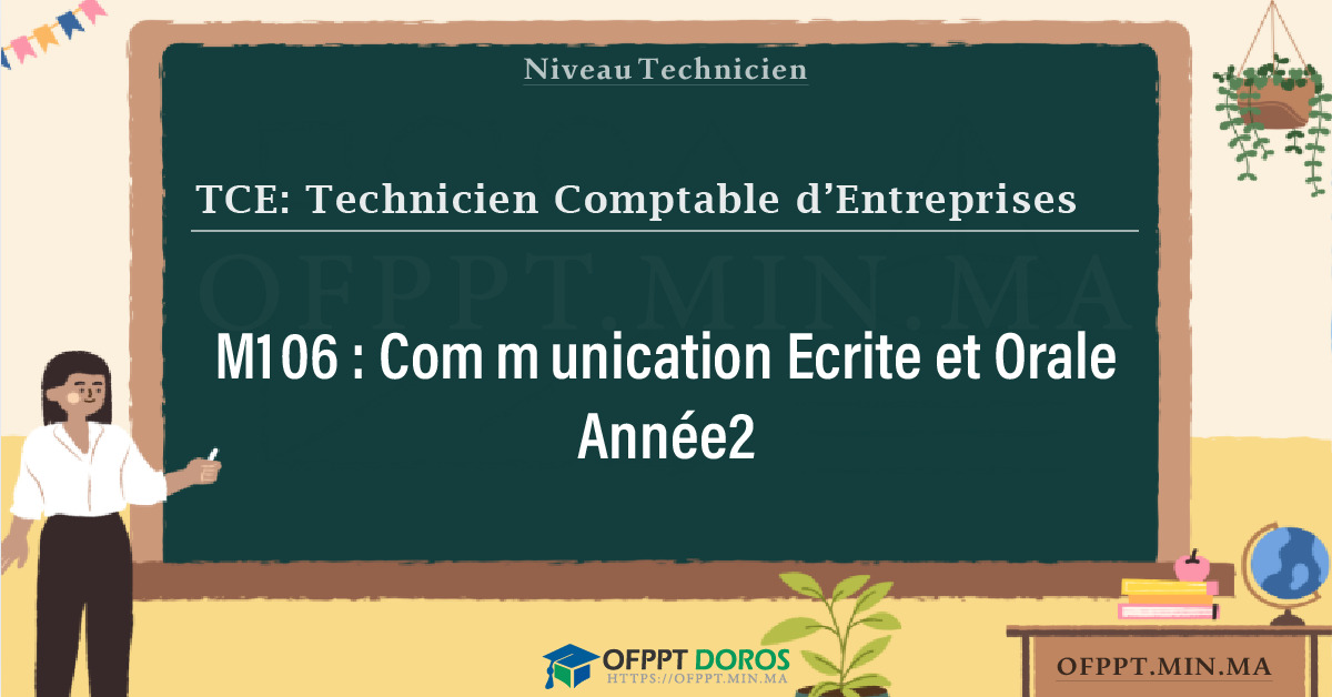 Sommaire détaillé du cours Communication Ecrite et Orale Année2 M106 OFPPT - Structure du module
