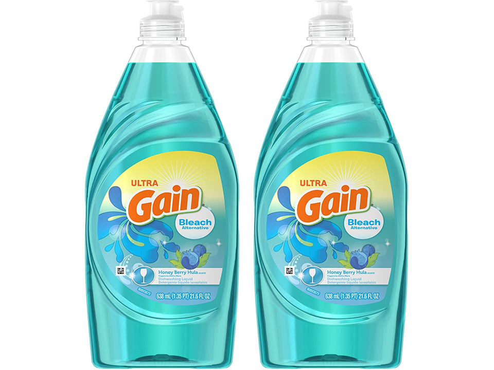 (2) Gain Ultra Bleach Alternative Liquid Dish Soap, Honey Berry Hula