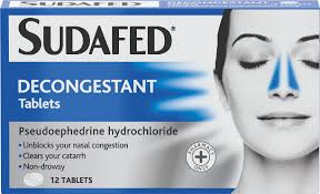 Sudafed Decongestant Tabs 12S