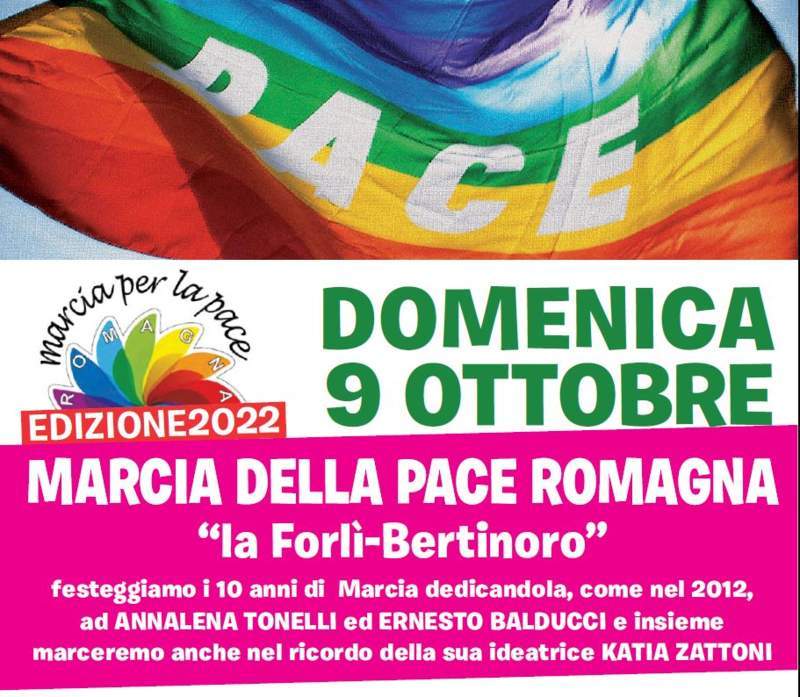 Domenica 9 ottobre Castel Bolognese partecipa alla marcia della pace della Romagna edizione 2022