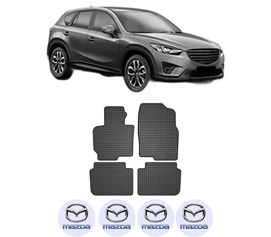 Set covorase presuri MAZDA CX-5 Van (KE_) din 2015-2017, auto, din cauciuc thermoplastic, 4 Stickere auto cu MAZDA