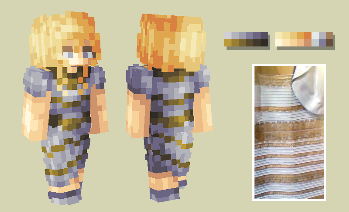 Blue and black dress Minecraft Skin