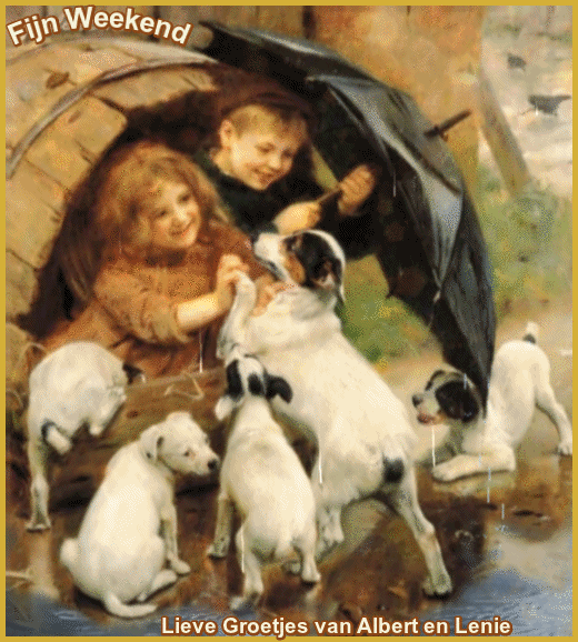 5-hondjes-2-kinderen-in-de-regenton.gif
