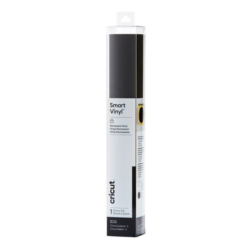 Rollo de vinilo Cricut Smart Shimmer de color negro.