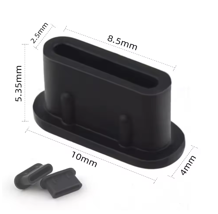 Silikon USB-C Staubschutz Schwarz 7