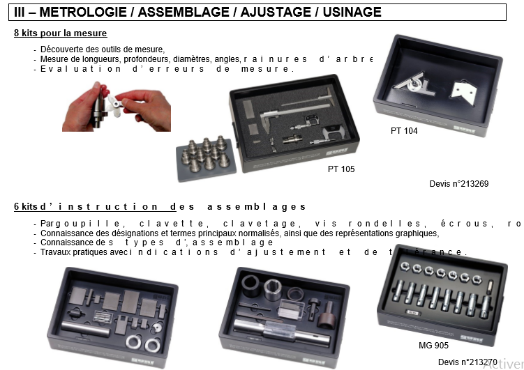 Montage, réglage et maintenance industrielle