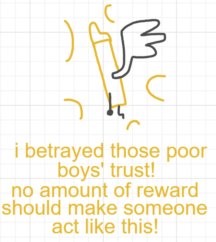 A panel from A Murder On The, episode six of the Board Boards object show by Furretwalk/WalkingFurret.