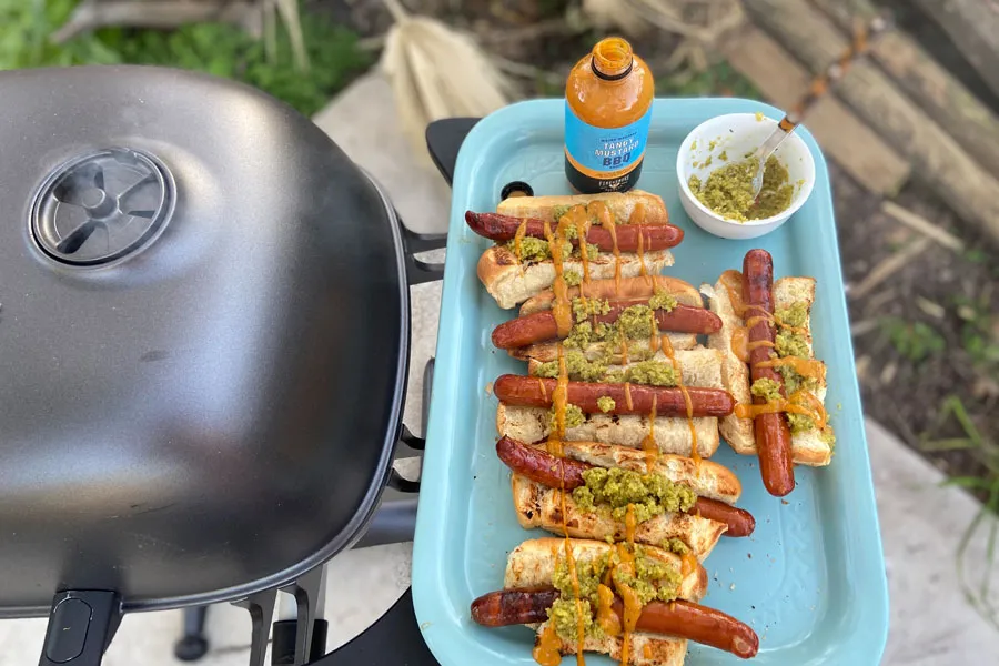 Grilled Hot Dogs and Sausages