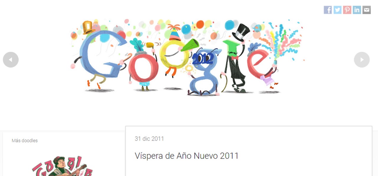 Mejores Doodle de Google para Año Nuevo, recordemos los 3 más impresionantes