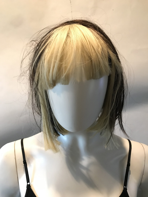 BESHE CURABLE BUBBLE WIG BBC-110 WOMENS 12" BLONDE/DARK BROWN WIG