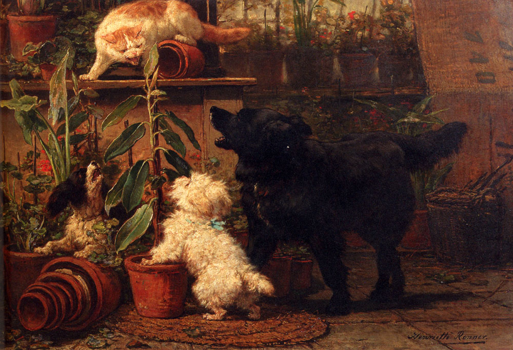 Ronner-Henriette-In-The-Greenhouse