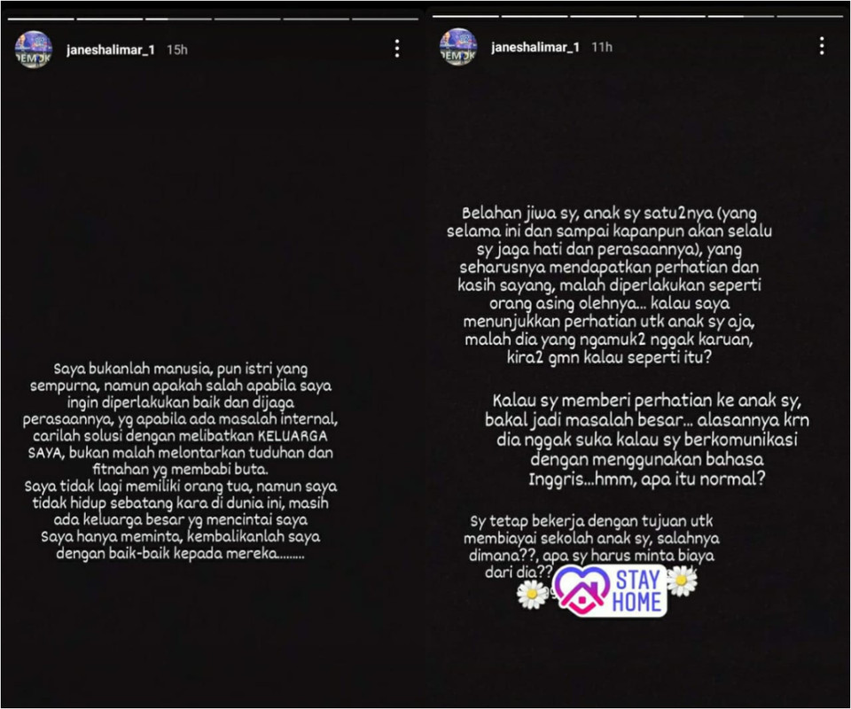 Jane Shalimar minta <a href='https://palembang.tribunnews.com/tag/arsya-wijaya' title='Arsya Wijaya'>Arsya Wijaya</a> kembalikan dirinya pada keluarga dan singgung soal sang putra
