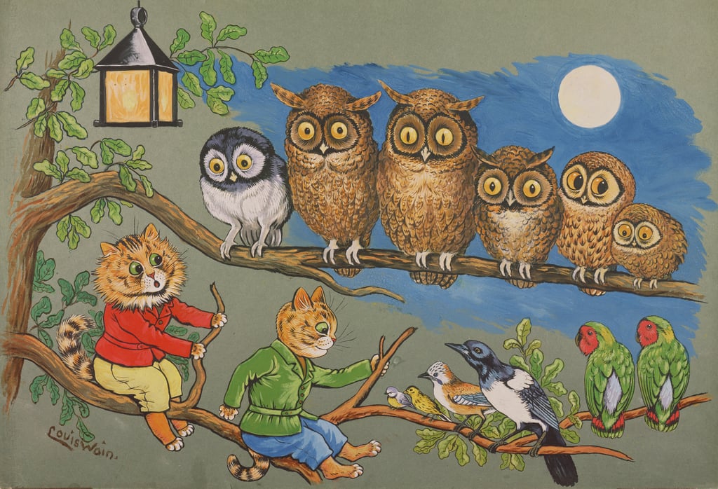 Louis-Wain-Moonlight-Sonata-c1900-10-Meister-Drucke-211473