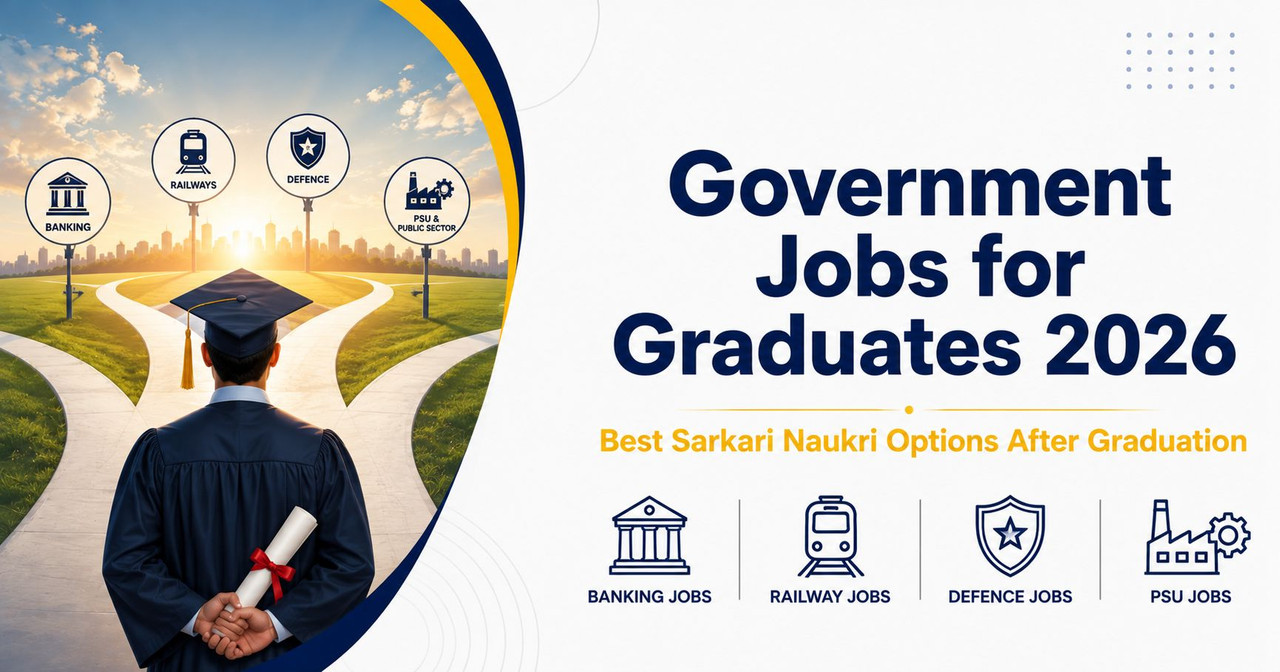 Government Jobs for Graduates 2026 - Complete Career Guide Government jobs for graduates 2026 sarkari naukri career options illustration