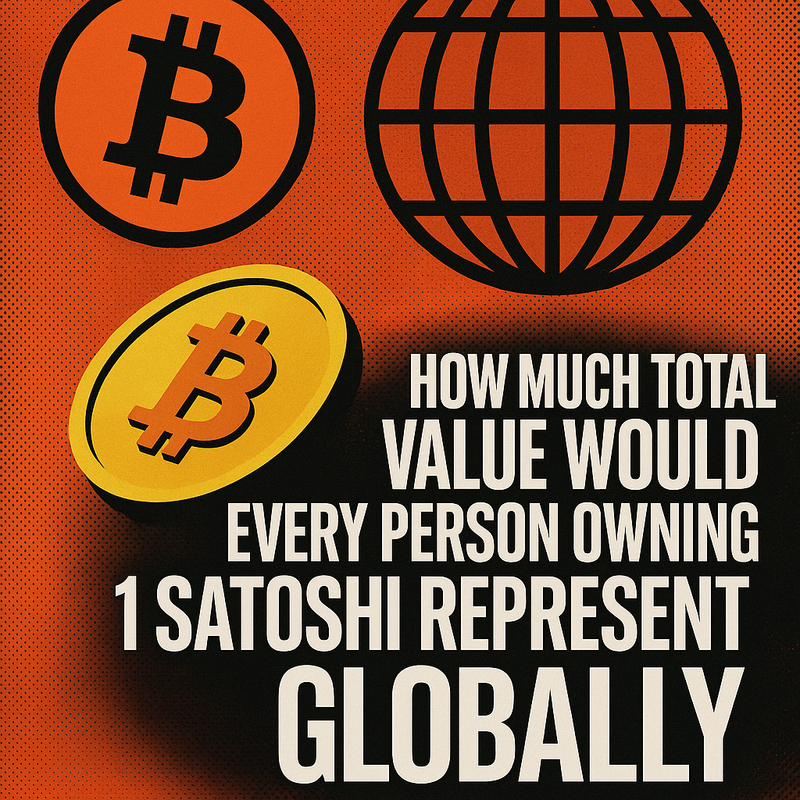How much total value would every person owning 1 satoshi represent globally