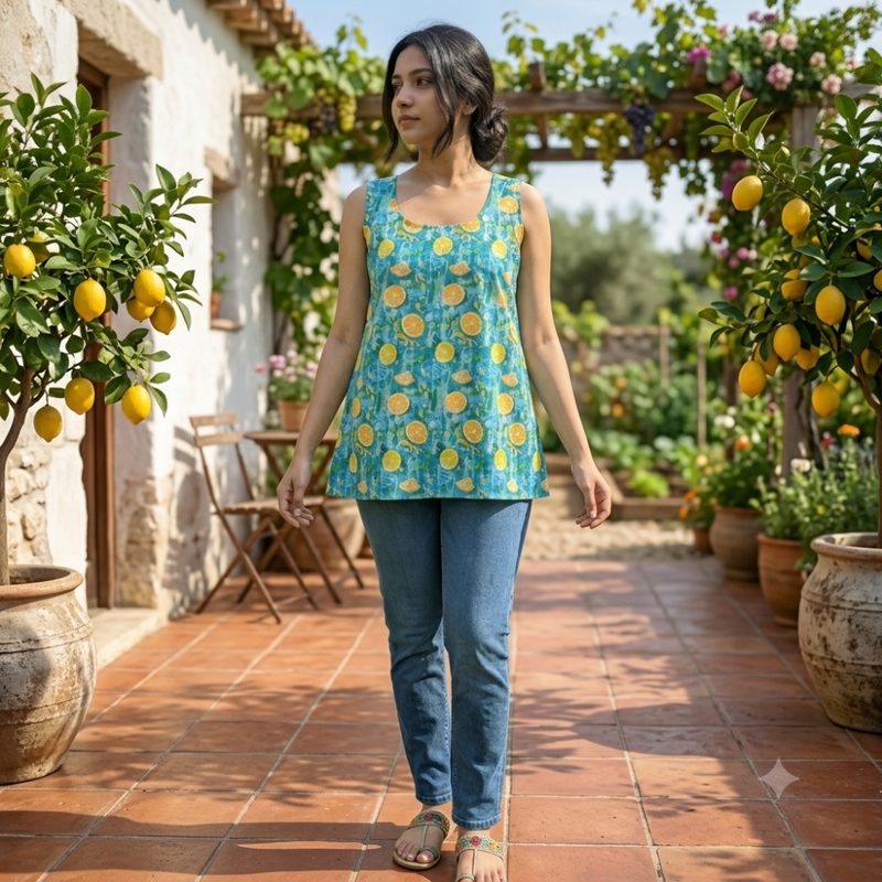 Qyaari Versatile Short Digital Print Kurti for All Occasions