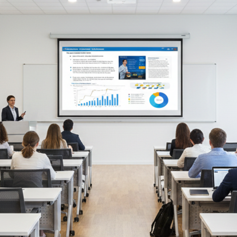 Tela de projeção em perspectiva