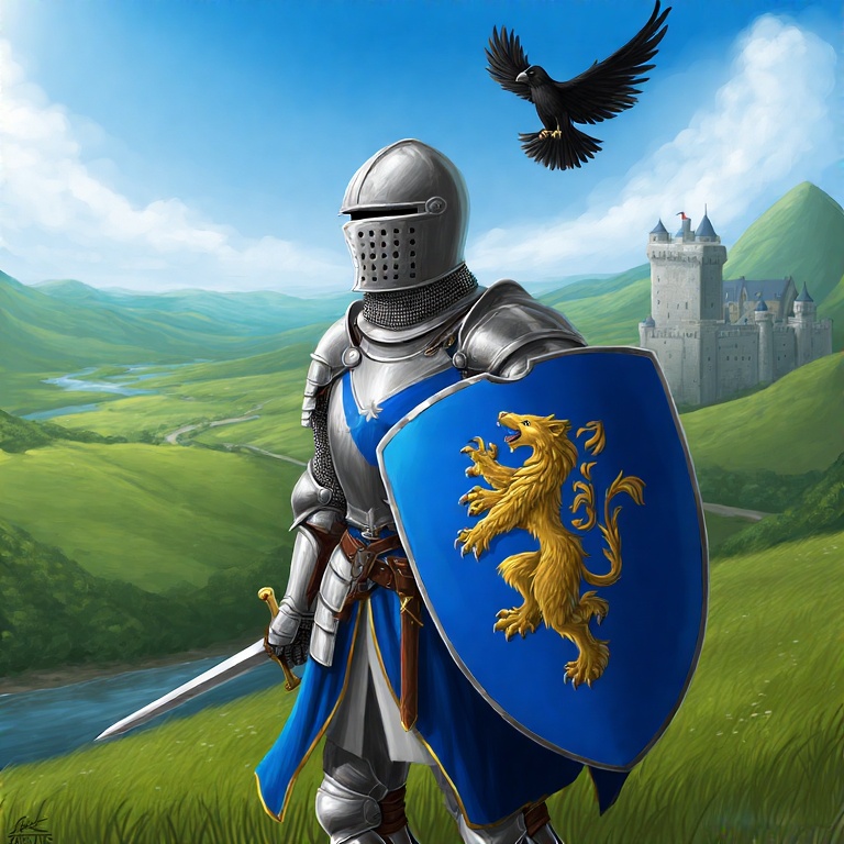 A-medieval-knight-in-shining-a-16