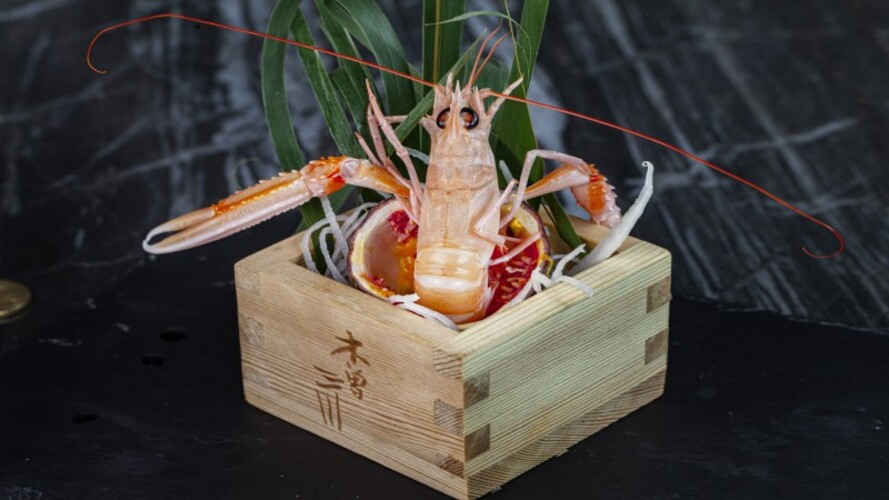 94. Scampi al passion fruit - 1 pezzo