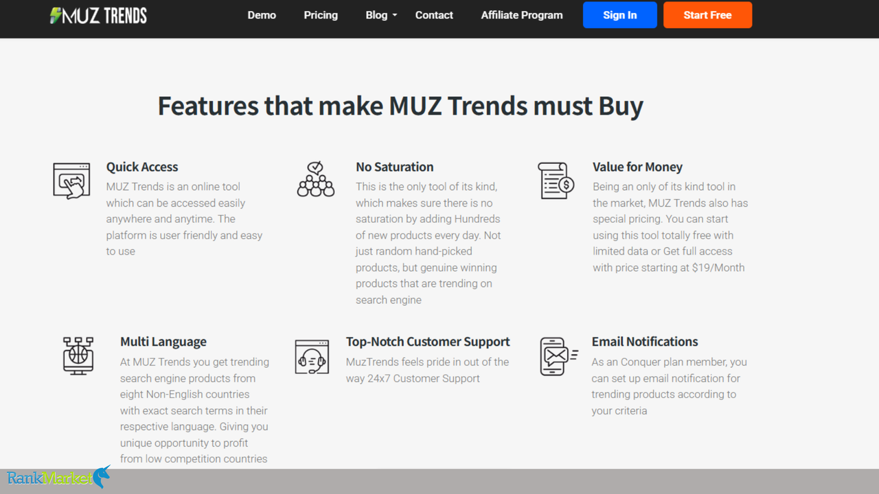 Muztrends-features