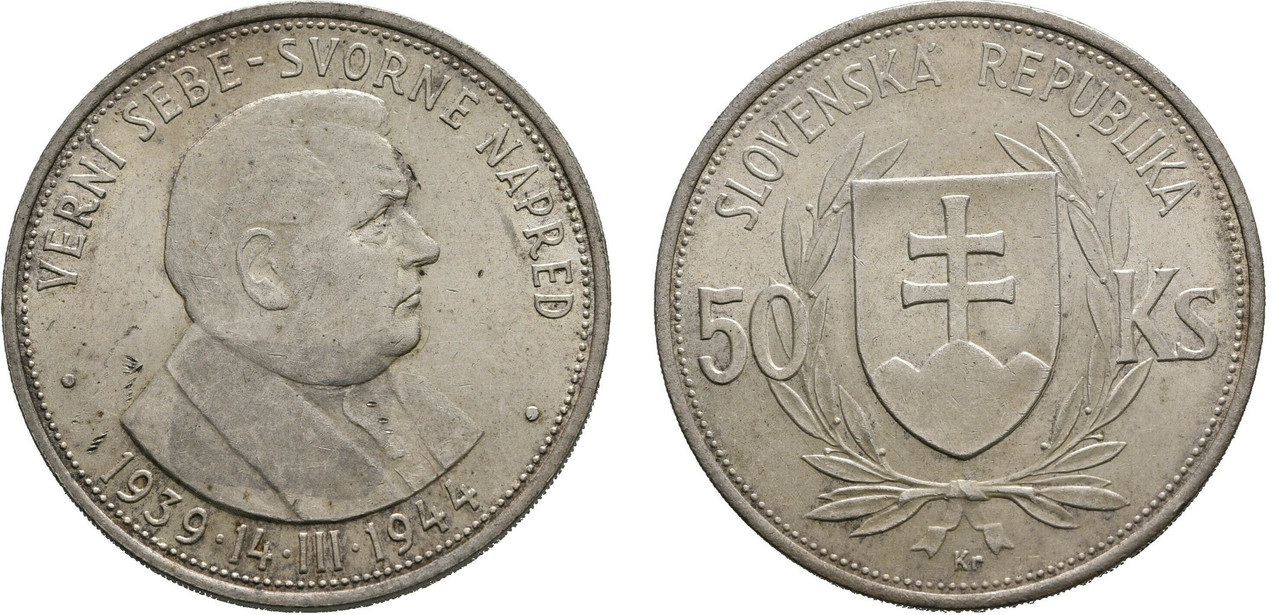 50 Korún de la República Eslovaca. 1944 50k1