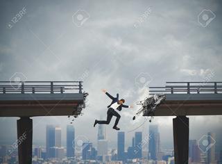 [Image: 66761518-businessman-falls-by-jumping-a-...is-con.jpg]