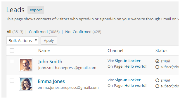 example leads social locker