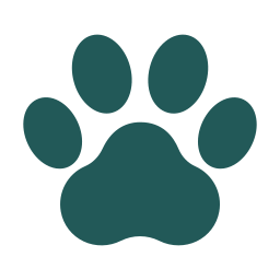 Dark paw print
