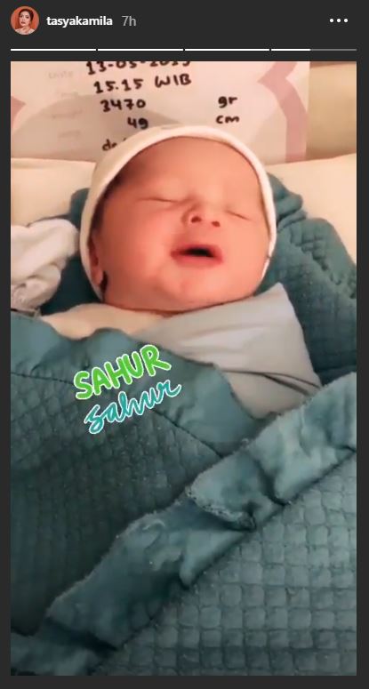 Anak Tasya Kamila lahir pada pukul 15:15 WIB