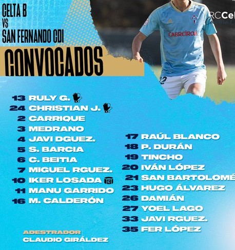 2022-2023 | 26º Jornada | Celta B 2-2 San Fernando C.D.I. 4-3-2023-9-3-38-2