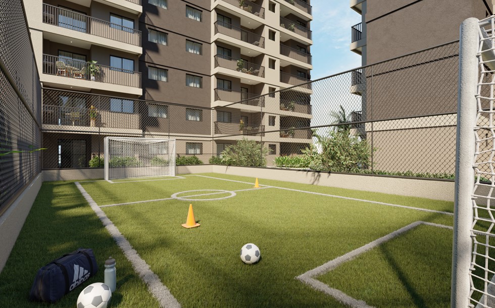 Mini campo para lazer esportivo