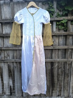 White And Gold Regal Dress - Age 9-11